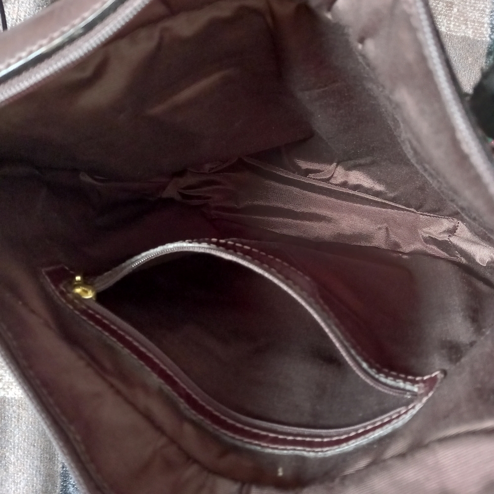 Bally Burgundy Leather Crossbody Bag - Picture 9 of 9